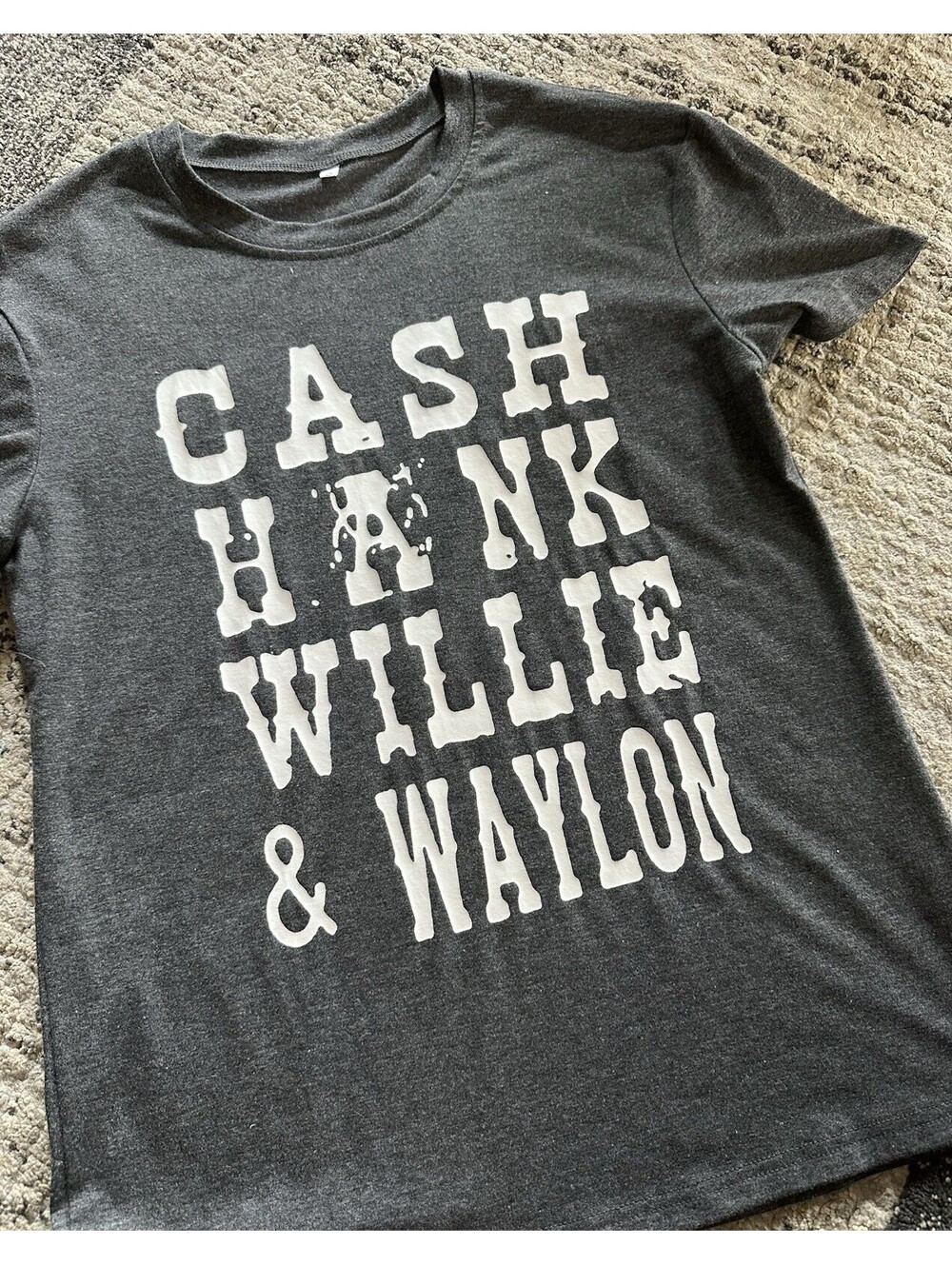 Bell & May Country Music Graphic T-Shirt Johnny Cash Hank Williams Waylon Sz S